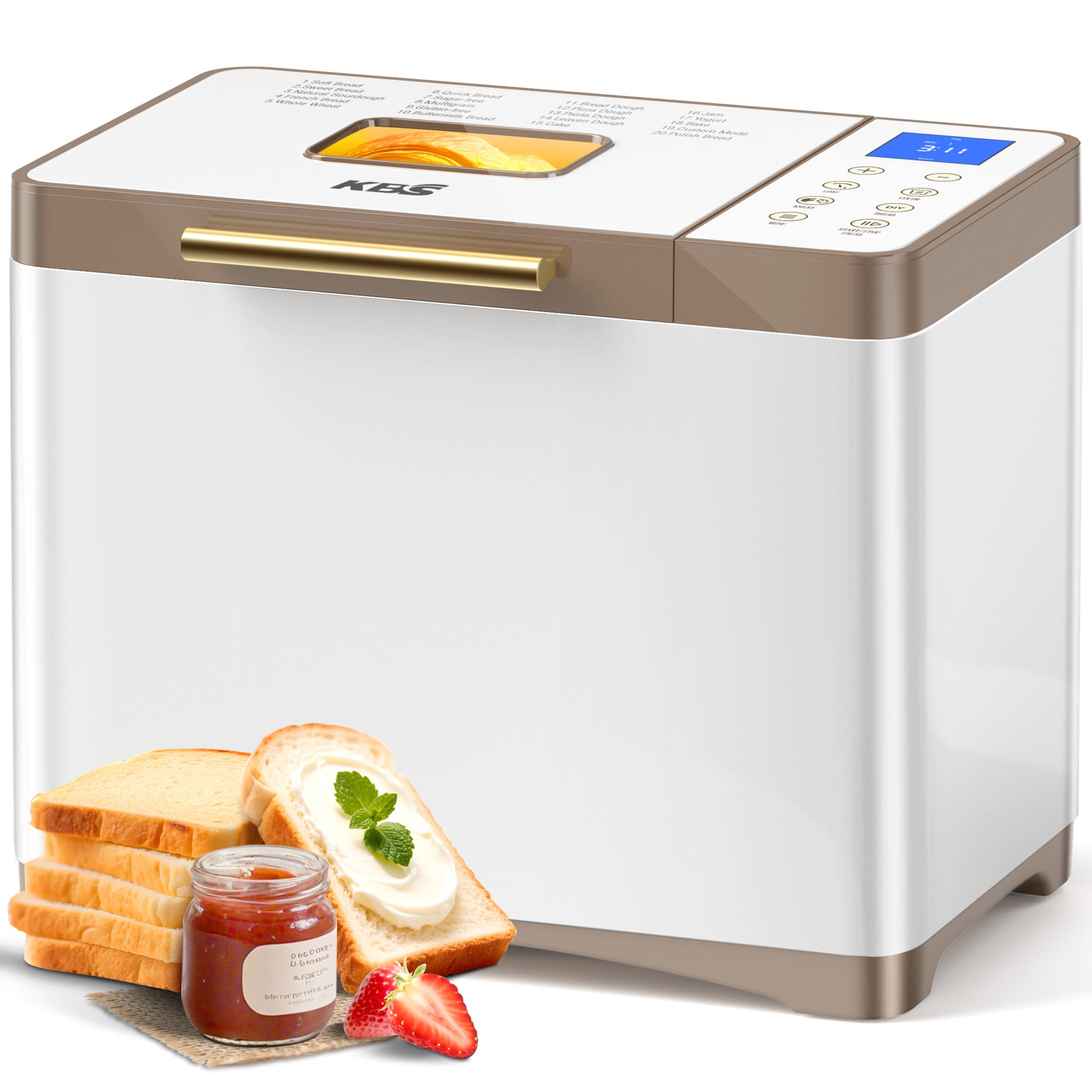 Customizable Bread Maker 20 Menus 650W – KBS MBF-014A